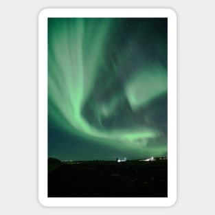 Northern Lights Aurora Borealis Magical Show in South Iceland Sticker